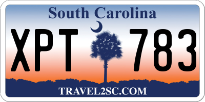 SC license plate XPT783