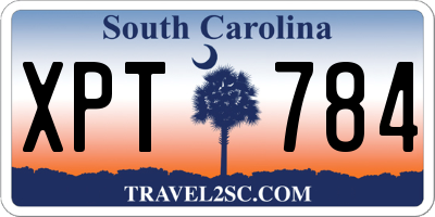 SC license plate XPT784