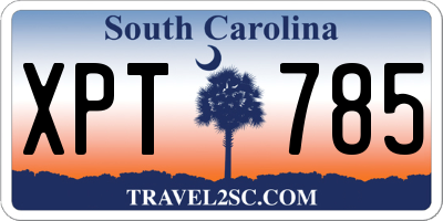 SC license plate XPT785