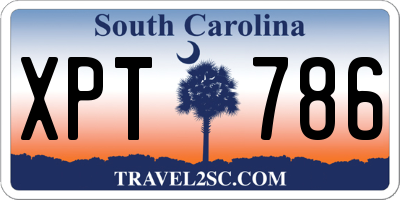 SC license plate XPT786
