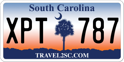 SC license plate XPT787