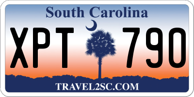 SC license plate XPT790
