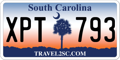 SC license plate XPT793