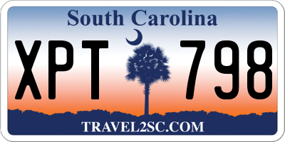 SC license plate XPT798
