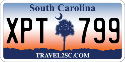 SC license plate XPT799