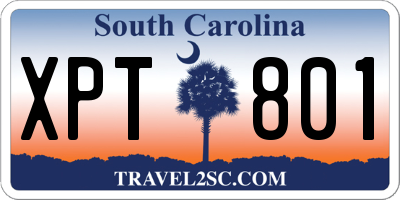 SC license plate XPT801