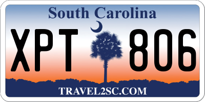 SC license plate XPT806