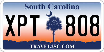 SC license plate XPT808