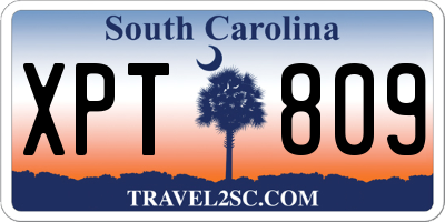 SC license plate XPT809