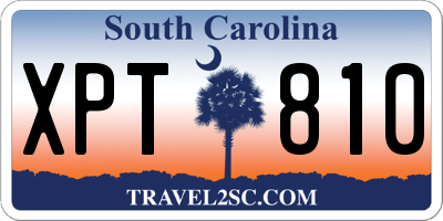 SC license plate XPT810