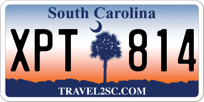 SC license plate XPT814