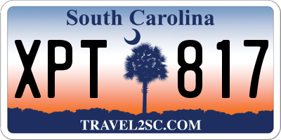 SC license plate XPT817