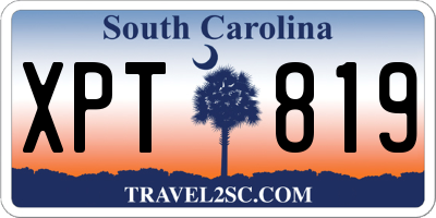 SC license plate XPT819