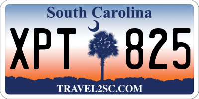 SC license plate XPT825