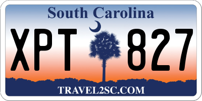 SC license plate XPT827
