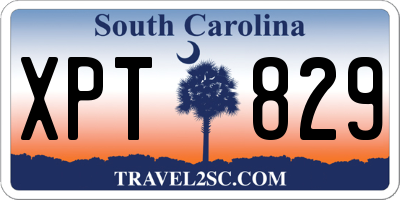 SC license plate XPT829
