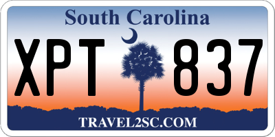 SC license plate XPT837