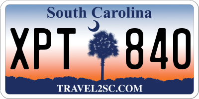 SC license plate XPT840