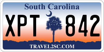 SC license plate XPT842