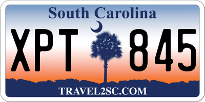 SC license plate XPT845