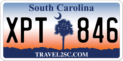 SC license plate XPT846