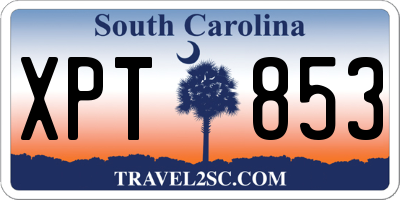 SC license plate XPT853