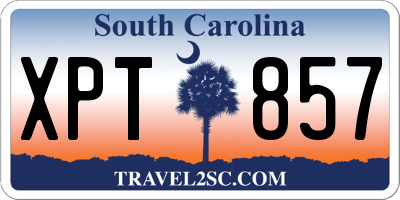 SC license plate XPT857