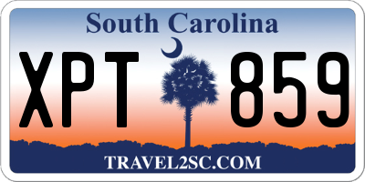 SC license plate XPT859