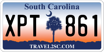 SC license plate XPT861