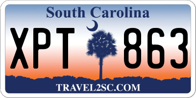 SC license plate XPT863