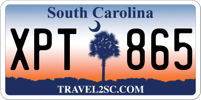 SC license plate XPT865