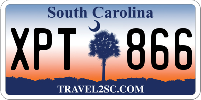 SC license plate XPT866