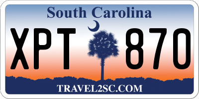 SC license plate XPT870