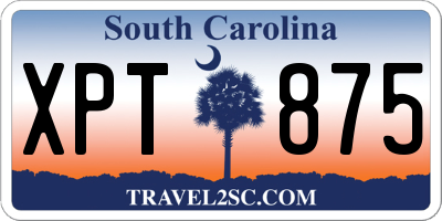 SC license plate XPT875