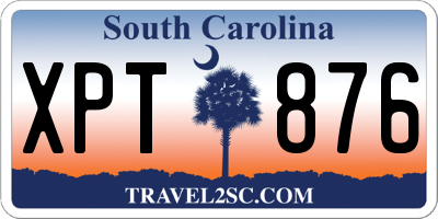 SC license plate XPT876