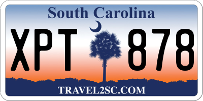 SC license plate XPT878