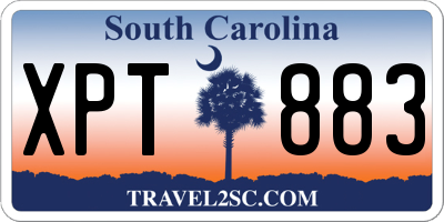 SC license plate XPT883
