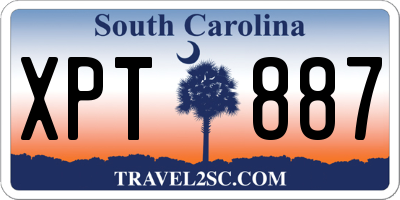SC license plate XPT887