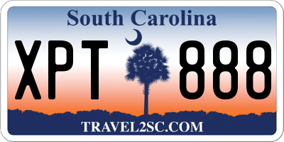SC license plate XPT888