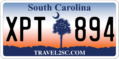 SC license plate XPT894