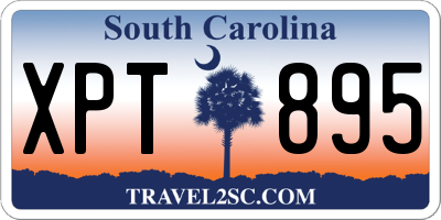 SC license plate XPT895