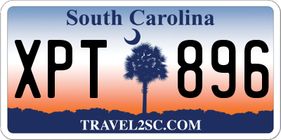 SC license plate XPT896
