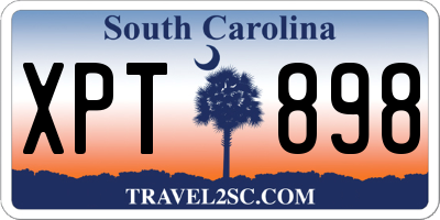 SC license plate XPT898