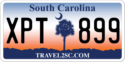 SC license plate XPT899