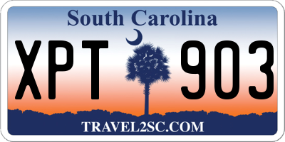 SC license plate XPT903