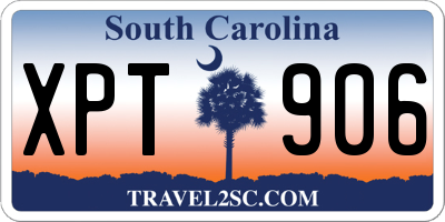 SC license plate XPT906
