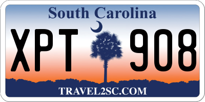 SC license plate XPT908