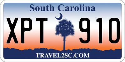 SC license plate XPT910