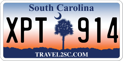 SC license plate XPT914