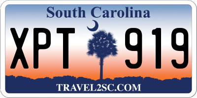 SC license plate XPT919